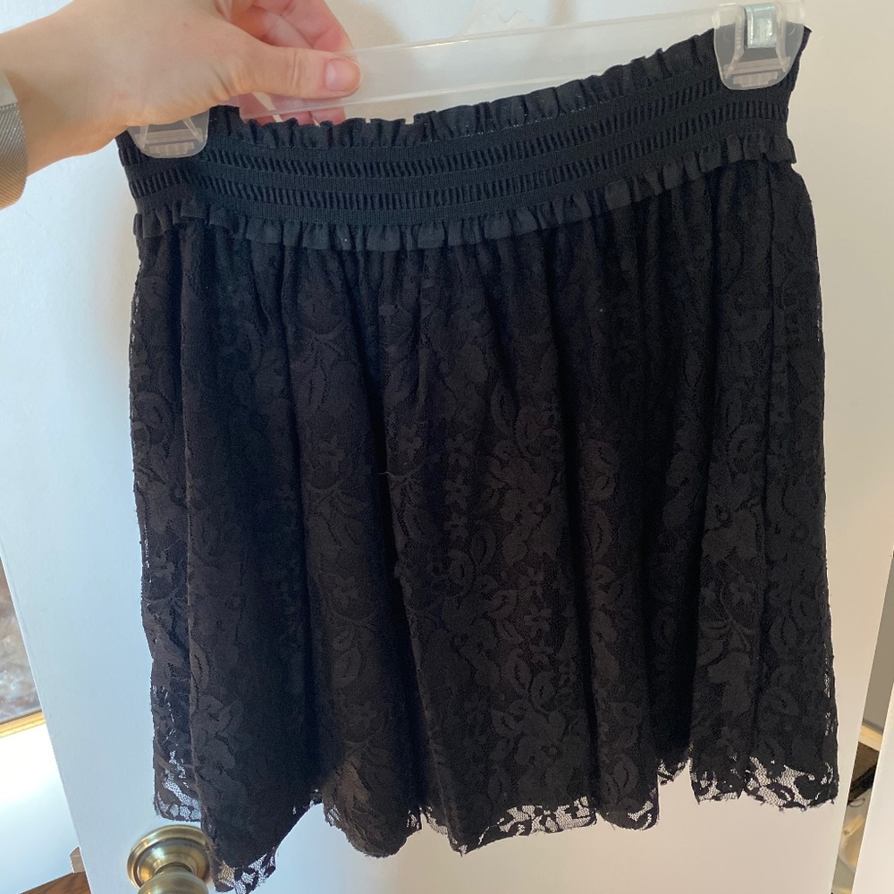 Black lace skirt